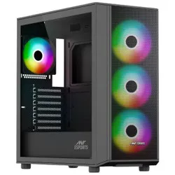 Ant Esports 411 Air ARGB (E-ATX) Mid Tower Gaming Cabinet - Black