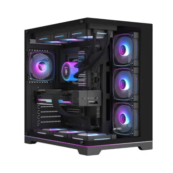 Ant Esports Crystal X7 Pro Max ARGB Mid Tower Gaming Cabinet with Type-C - Black