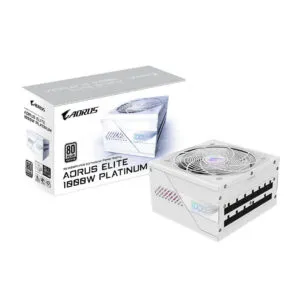 Gigabyte AORUS ELITE P1000W 80+ Platinum Fully Modular PCIe 5.0 ICE Power Supply White (rev. 1.0), Compatible with ATX 3.1, PCIe Gen 5.0 Ready, 10 Years Warranty