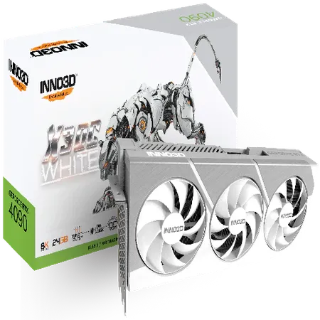 INNO3D GeForce RTX 4090 Gaming X3 OC White 24GB Nvidia Graphic Card