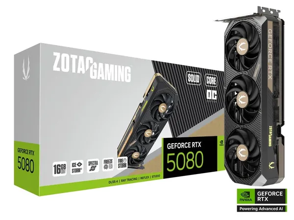 Zotac RTX 5080 Solid Core OC 16GB GDDR7 Graphics Card