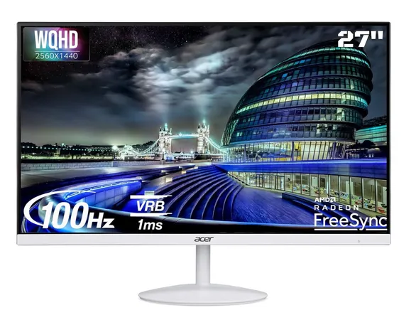 ACER SA272U E 27 INCH WQHD 2560 1440 RESOLUTION IPS MONITOR