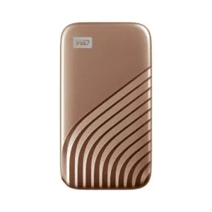 Western Digital WD 1TB My Passport Up to 1050MB/s Read & 1000MB/s Write Speed, USB 3.2 Gen 2 Interface, Type-C, Window, Mac, Android and iOS Compatible Portable SSD Gold