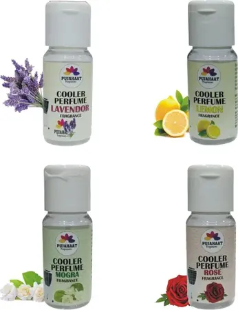 Pujahaat Lavender, Lemon, Rose, Jasmine, Cooler Perfume Aroma Oil Lavender, Lemon, Rose, Jasmine Cooler Perfume / Aroma Diffuser Oil or Fragrance