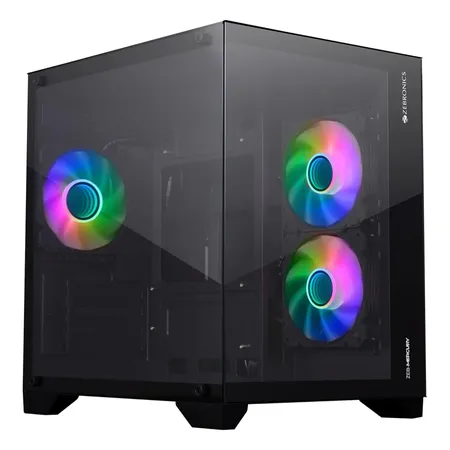 ZEBRONICS Mercury ARGB MATX Mid Tower Cabinet ( White )