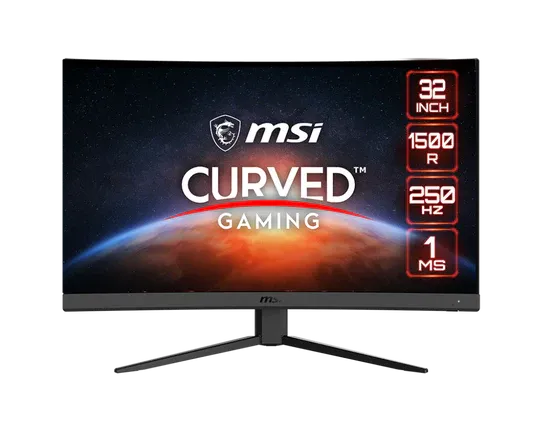MSI G32C4X 32 Inch FHD 250Hz VA Panel 114.8%SRGB 1MS AMD Freesync Curved Gaming Monitor