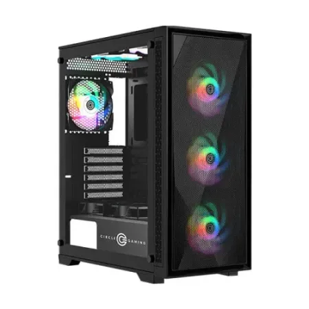 Circle Furious 240 Mesh ARGB (ATX) Mid Tower Gaming Cabinet (Black)