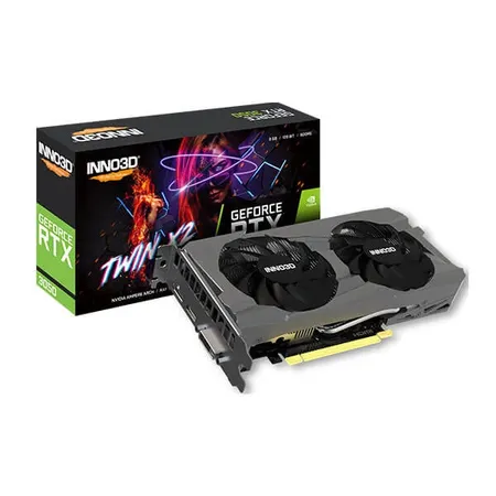 INNO3D Nvidia Geforce RTX 3050 Twin X2 8Gb Gddr6 128-Bit Pci-E 4.0 Integrated Gaming Graphics Card – N30502-08D6-1711Va41