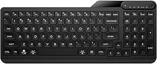 HP 460 Multi-Device Bluetooth Keyboard,Multi-OS,Slim Design(Full numpad),Upto 12 programmable Shortcut Keys, 2 AAA Batteries for 24 Months of Productivity,AES encrypted,3 Year Warranty(7N7B8AA)