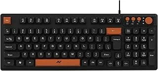 Ant Master 01 New Gen Full Size Wired Office Keyboard | 98 Keys Compact Layout with 4 Multimedia Keys | Membrane Switches | 5M Clicks Life | Windows/Mac/Linux Compatible – Black