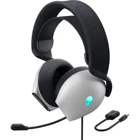 Dell Alienware AW520H RGB Wired Gaming Headset with Unidirectional Microphone - Lunar Light