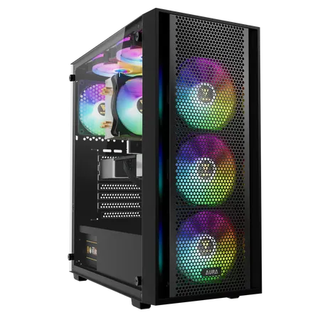 GAMDIAS Aura GC2 Elite RGB ATX Mid Tower Cabinet (Black)