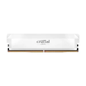 Crucial Pro 16GB (16GB x 1) 6400Mhz DDR5 OC Gaming Memory (RAM) White
