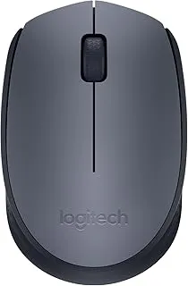Logitech M170 Wireless Mouse, 2.4 GHz with USB Mini Receiver, Optical Tracking, 12-Months Battery Life, Ambidextrous PC / Mac / Laptop - Grey/Black