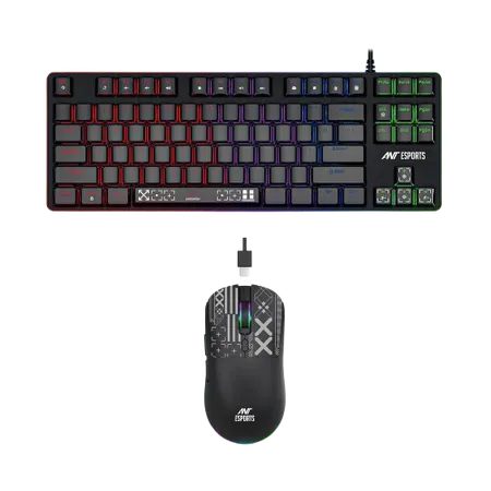 Ant Esports Thunder 20 Wired Mechanical Gaming Keyboard and Mouse Combo (Red Switch) – Black