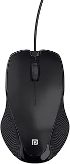 Portronics Toad 101 Wired Optical Mouse with 1200 DPI, Plug & Play, Hi-Optical Tracking, 1.25M Cable Length, 30Lakhs Click Life(Black)