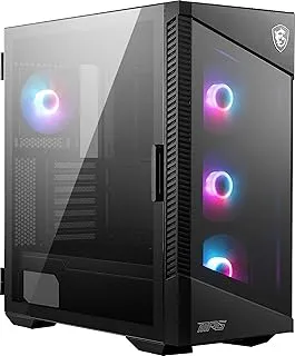 MSI MPG Velox 100R - Gaming Cabinet for PC: Tempered Glass Side Panel, ARGB Fans, Liquid Cooling Support up to 360mm Radiator, Mesh Panel for Optimized Airflow, 8.64 kg,47.4 x 23.1 x 49 cm