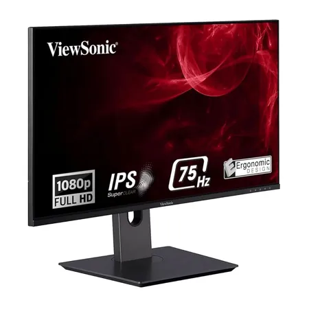 ViewSonic 60.96Cm (24") FHD IPS Monitor 75Hz, 4ms, 104% sRGB, Eye-Care, Ergonomic Stand Swivel, Height Adjustment, Tilt & Pivot, Frameless Design, HDMI, 1x DP, VGA - VX2480-SHDJ