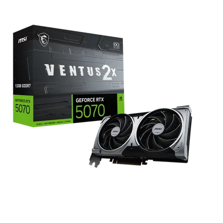 MSI RTX 5070 Ventus 2X OC 12GB GDDR7 Graphics Card (G5070-12V2C)