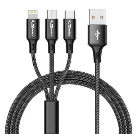 Portronics Konnect Trio Plus 3-in-1 Multi-Functional Cable