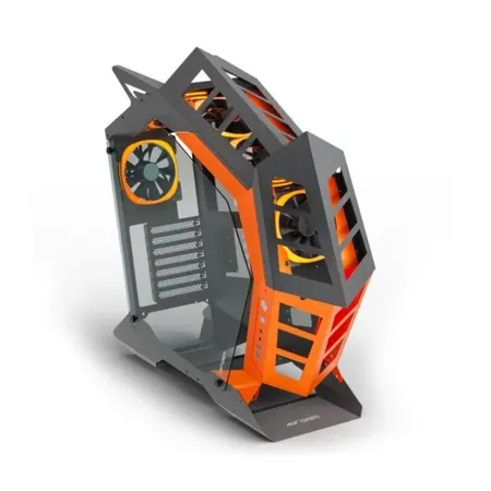 Ant Esports CYPHER G3 Mid-Tower ATX Gaming Cabinet Black & Orange with Pre-Installed 5 ARGB Fans