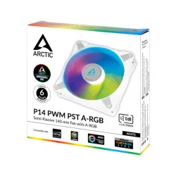 ARCTIC P14 PWM PST A-RGB 140 mm CPU Case Cooling Fan-White