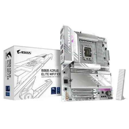Gigabyte B860 Aorus Elite WIFI7 ICE Intel DDR5 LGA1851 Socket ATX Motherboard Supports Intel Core Ultra 200 Series