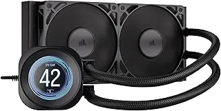CORSAIR NAUTILUS 240 RS LCD Liquid CPU Cooler – 2.1" IPS LCD Screen – RS120 Fans – 240/360mm Radiator – Fits Intel® LGA 1851/1700, AMD® AM5/AM4 – Simple Daisy-Chain Connections