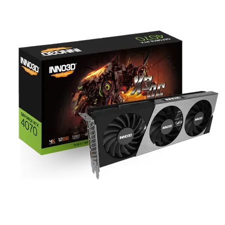 Inno3D GeForce RTX 4070 X3 OC 12GB GDDR6X Graphic Card N40703-126XX-185252L