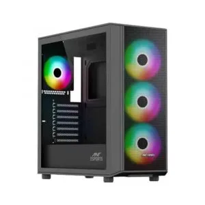 Ant Esports 411 Air ARGB (E-ATX) Mid Tower Gaming Cabinet - Black