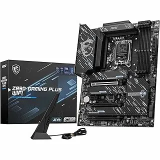 MSI Z890 Gaming Plus WiFi Gaming Motherboard - ATX - Supports Intel Ultra Core Processors (Series 2), LGA 1851 - DDR5 Memory, 1 x PCIe 5.0 x16, 1 x M.2 Gen5, 5G LAN, Wi-Fi 7