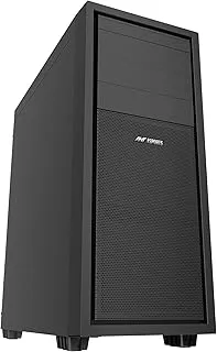 Ant Esports SX310 PRO Mid- Tower Computer Case/Gaming Cabinet - Black | Support E-ATX, ATX, Micro-ATX, Mini-ITX | Pre- Installed 1 Rear Fan