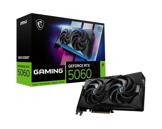 MSI Nvidia GeForce RTX 5060 Gaming Trio OC 8GB GDDR7 Triple Fan Graphics Card