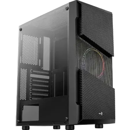 Aerocool Menace Saturn RGB Tower Case, Tempered Glass (Black)