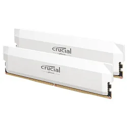 CRUCIAL PRO OC 64GB KIT (2X32GB) DDR5-6000 UDIMM CL40 WHITE CP2K32G60C40U5W