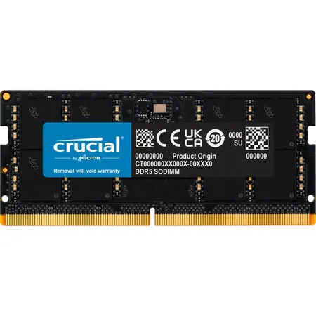 Crucial 48GB DDR5 RAM 5600MHz CL46 262 Pin Unbuffered SODIMM Laptop Memory