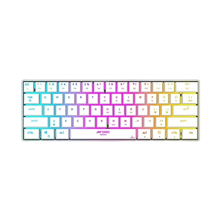 ANT ESPORTS MK1500 BT / WIRELESS RGB MEMBRANE GAMING KEYBOARD - WHITE (R-41211141) (ETA-SD-20220605510)