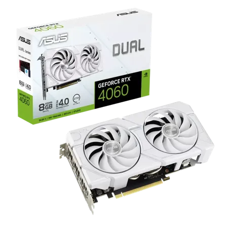 ASUS Dual GeForce RTX 4060 EVO 8GB White NVIDIA Graphic card