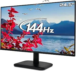 Acer EK251Q P6 24.5 Inch Full HD IPS LED Monitor | 144Hz Refresh Rate | 1ms VRB | AMD FreeSync | ZeroFrame Design | sRGB 99% | Flicker-Less & BlueLightShield | HDMI & VGA | Tilt Adjustable, Black