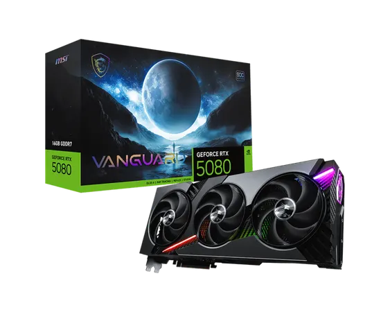 MSI RTX 5080 Vanguard SOC Launch Edition 16GB Graphics Card