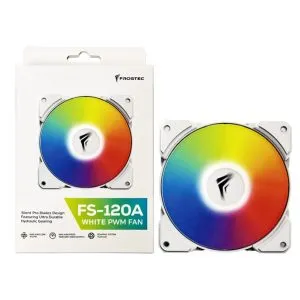 Frostec FS-120A ARGB PWM Fan (Single Fan) with Built in PWM Splitter and ARGB Splitter White