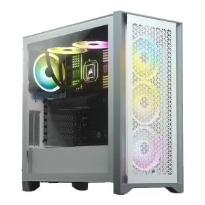 CORSAIR 4000D AIRFLOW White ATX Mid-Tower Cabinet with two 120mm AirGuide fans