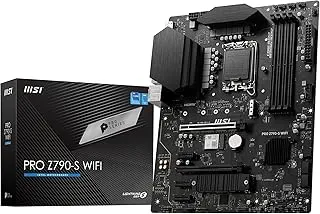MSI PRO Z790-S WiFi Motherboard, ATX - Supports 14th/13th/12th Gen Intel Core Processors, LGA 1700 - DDR5 Memory Boost 6600+MHz/OC, PCIe 5.0 x16 Slot, M.2 Gen4 Slots, Wi-Fi 6E, 2.5G LAN