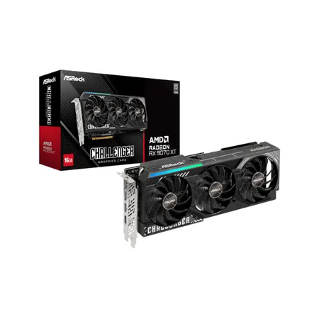 ASRock AMD Radeon RX 9070 XT Challenger 16GB GDDR6 Graphics Card (RX9070XT CL 16G)