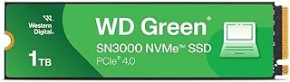 Western Digital 1TB WD Green SN3000 NVMe Internal SSD - Solid State Drive - Gen4 PCIe, M.2 2280, Up to 5,000 MB/s - WDS100T4G0E