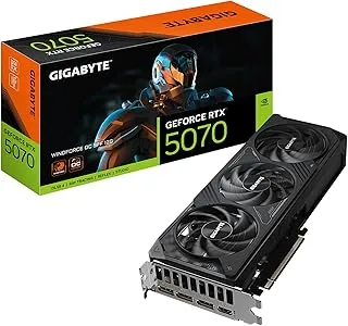 GIGABYTE GeForce RTX 5070 WINDFORCE OC SFF 12G Graphics Card, 12GB 256-bit GDDR7, PCIe 5.0, WINDFORCE Cooling System, GV-N5070WF3OC-12GD Video Card