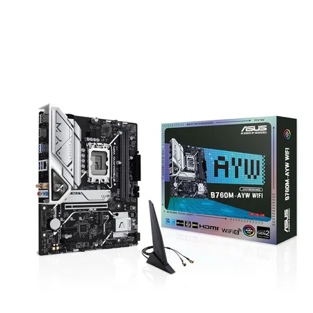 Asus B760M-AYW Wi-Fi Intel LGA 1700 Socket DDR5 Micro ATX Motherboard