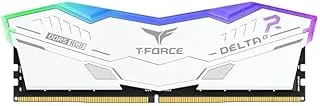 TeamGroup T-Force Delta RGB 32GB 5200MHz (5200MT/s) CL40 White DDR5 Desktop Gaming Memory, Metal Heatsink, ARGB Sync, ECC, XMP 3.0/EXPO, Compatible With Intel/AMD CPU, High Performance Low Latency RAM