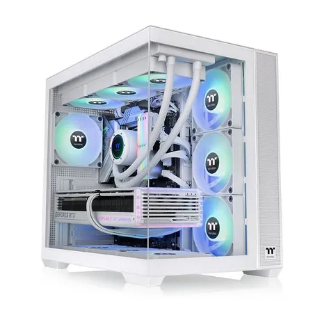Thermaltake View 380 TG ARGB Snow Atx Mid Tower Cabinet (White) (CA-1Z2-00M6WN-00)