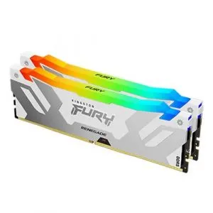 Kingston Fury Renegade RGB XMP 32GB (16GBx2) DDR5 6000MHz Desktop Ram (White) KF560C32RWAK2-32